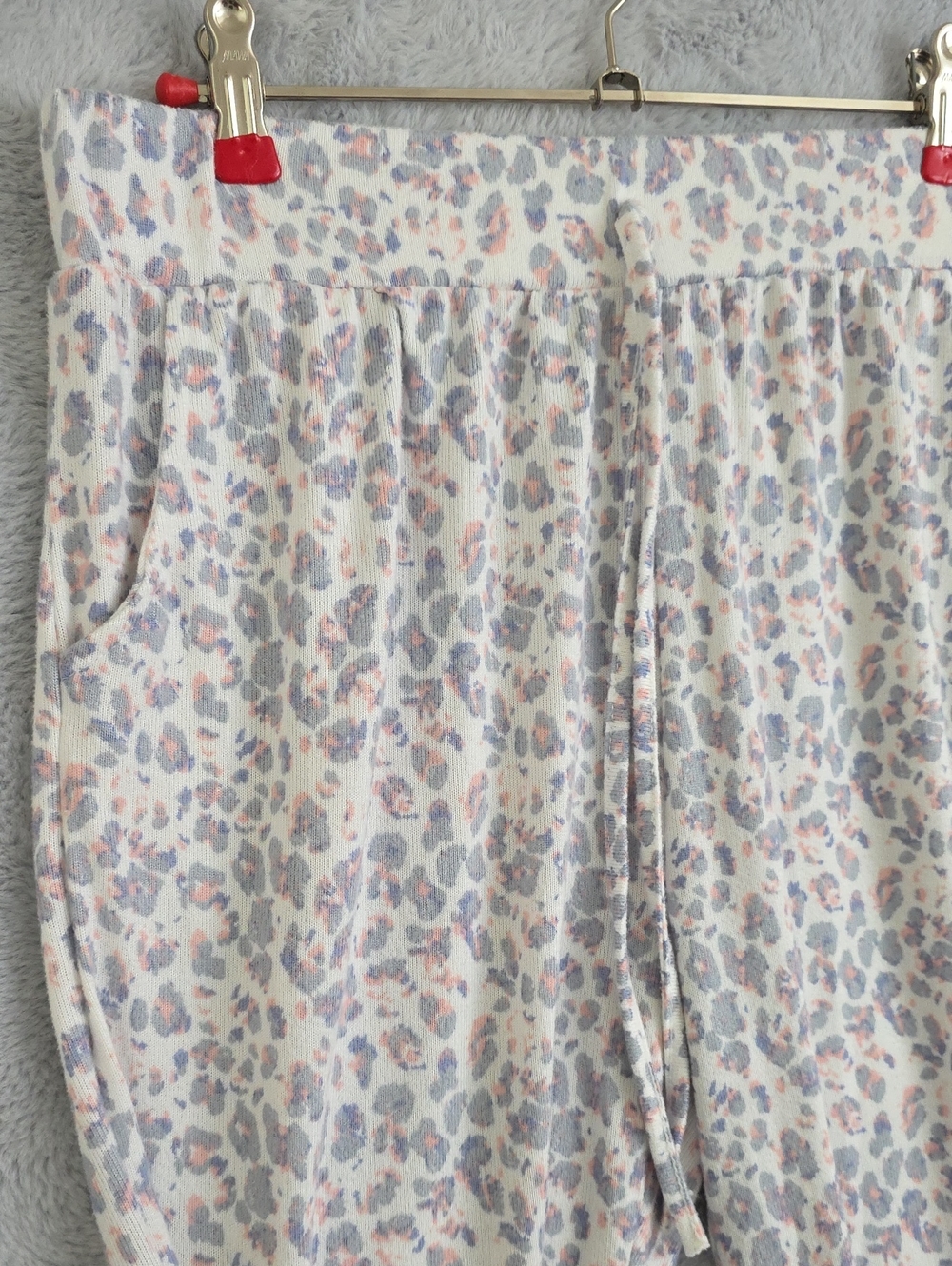 Danskin White Leopard-Print Pajama Joggers - Picture 2 of 6